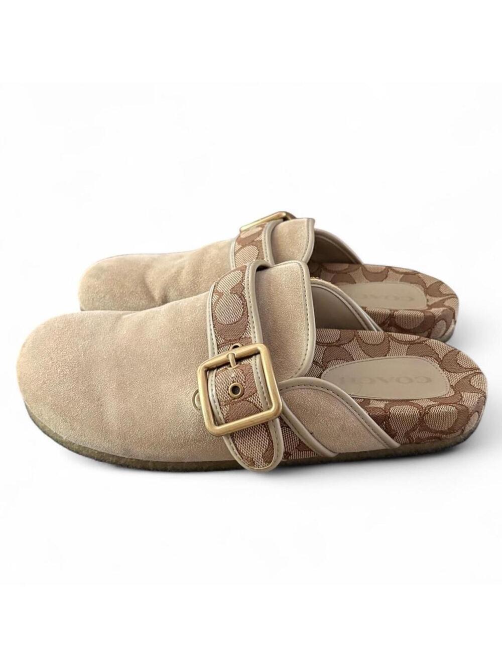 Womens Monogram Coach Clogs Size 10